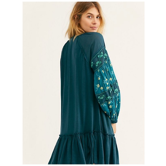 NWT Free People Jade Green Mix It Up Tunic/Dress - Picture 4 of 4